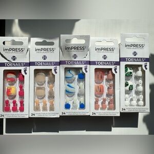 Impress pedicure nail press on!